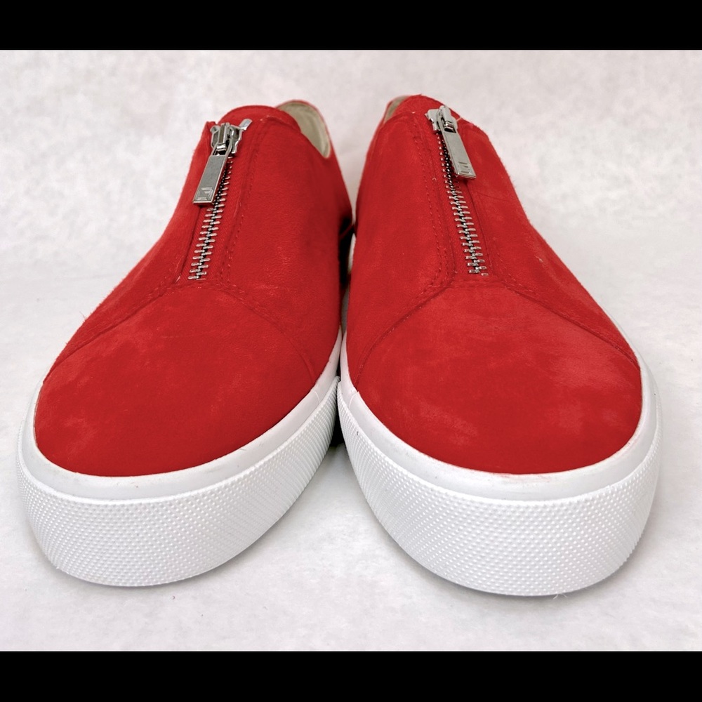 Lafayette 148 red suede zipper sneakers